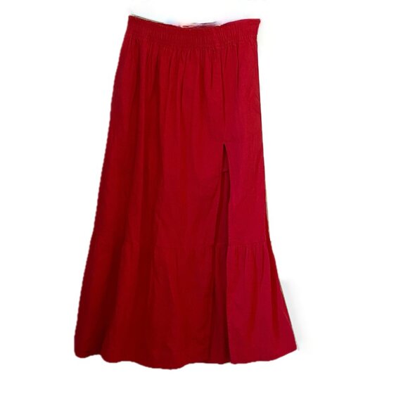 Abercrombie & Fitch Red High Slit Maxi Skirt - Picture 2 of 8